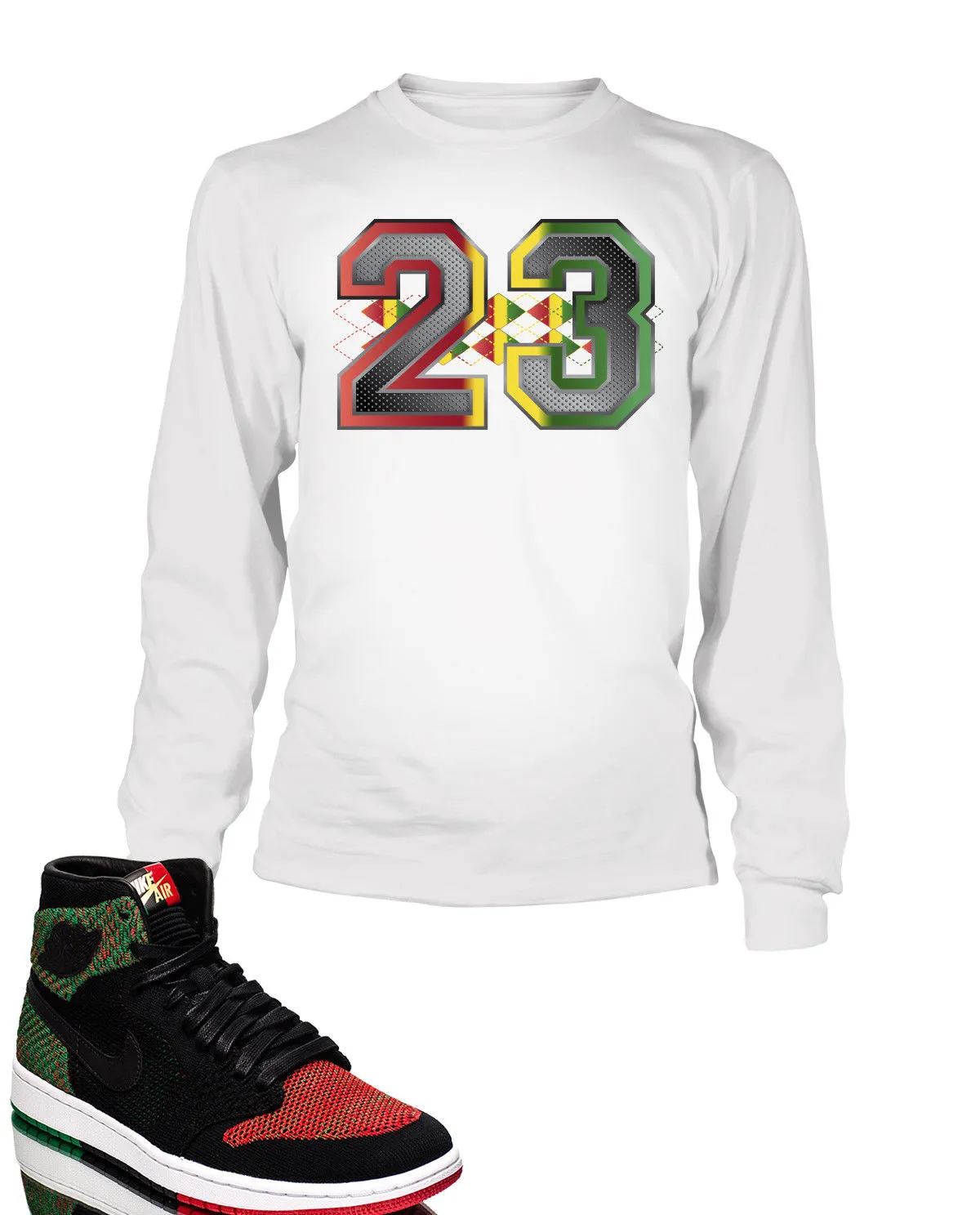 23 Graphic T Shirt to Match Retro Air Jordan 1 High Flynit BHM Shoe