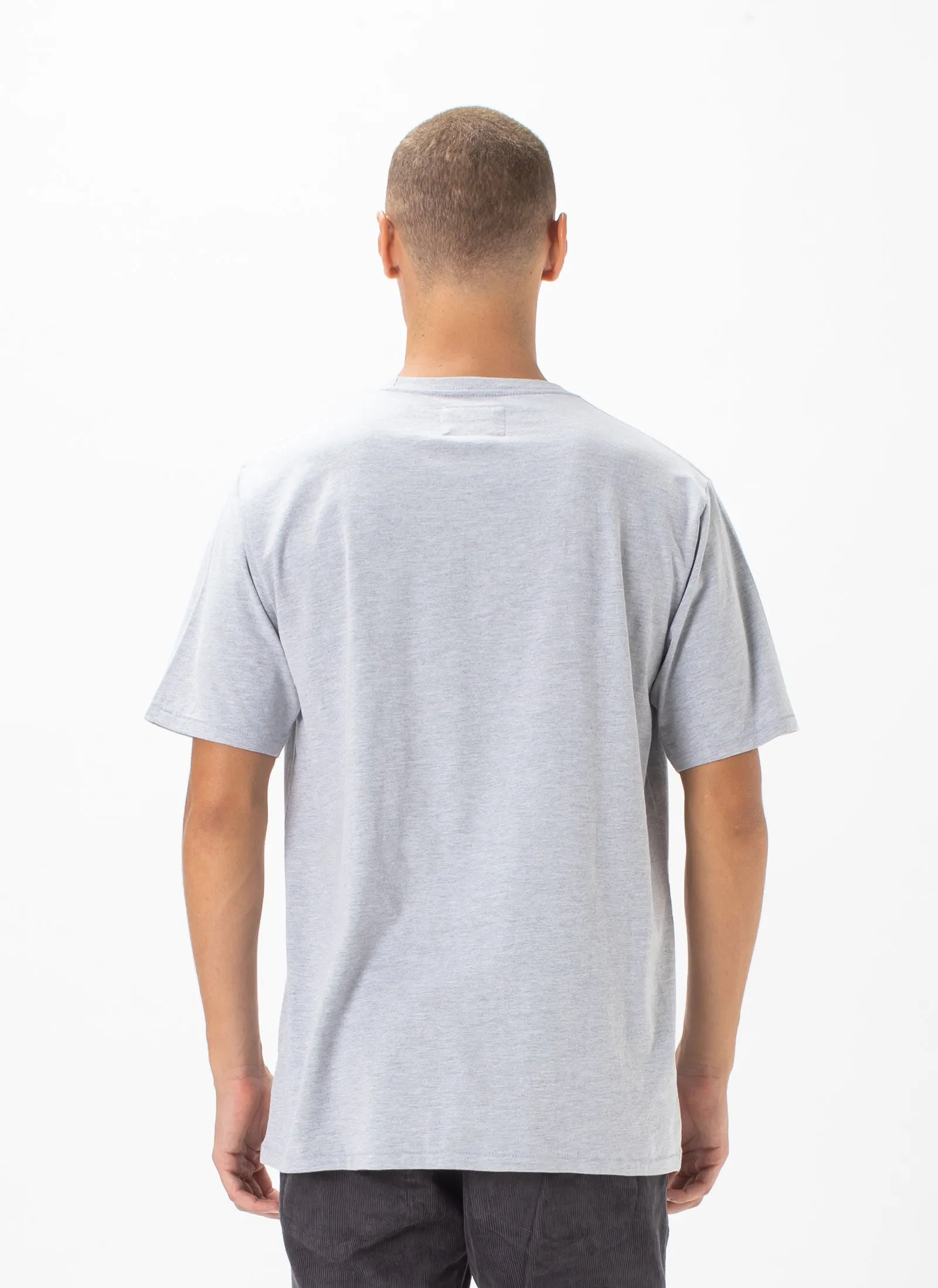 B.Cools Retro Embro Tee Grey Melange