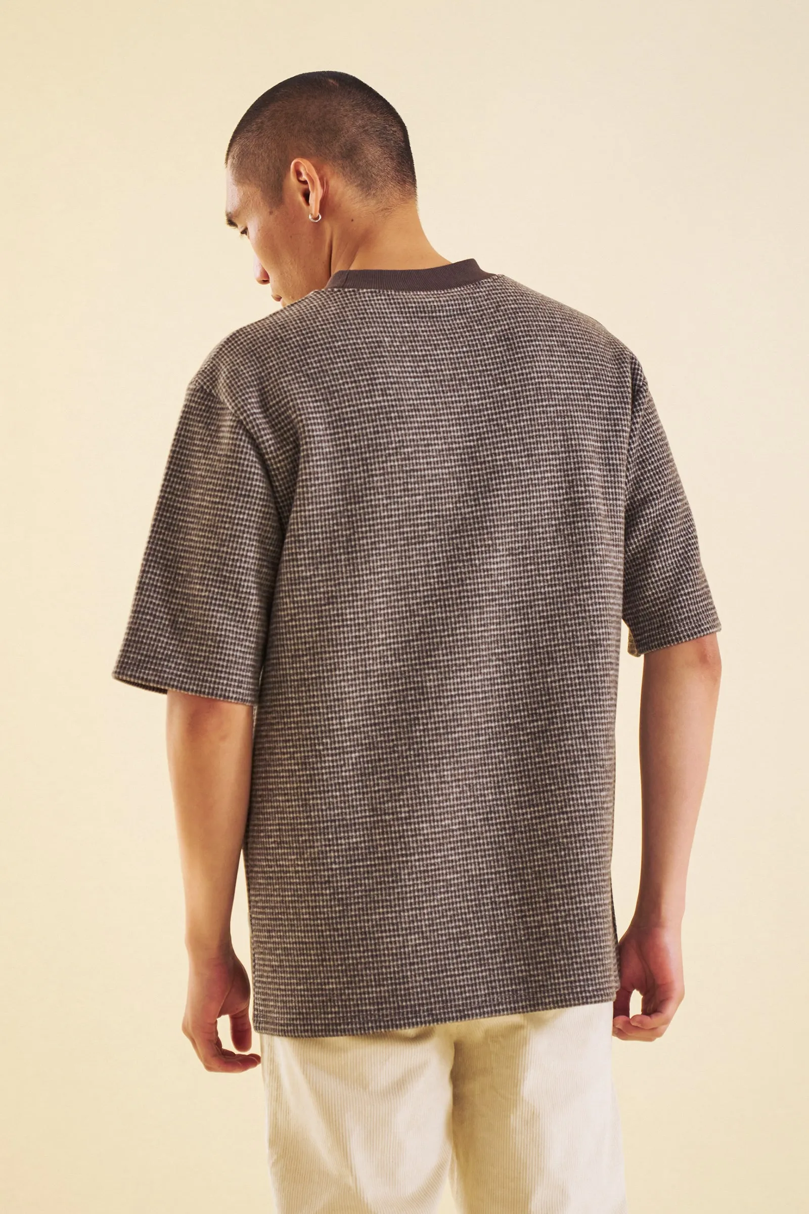 bound Lumber Brown Check Sweater Tee