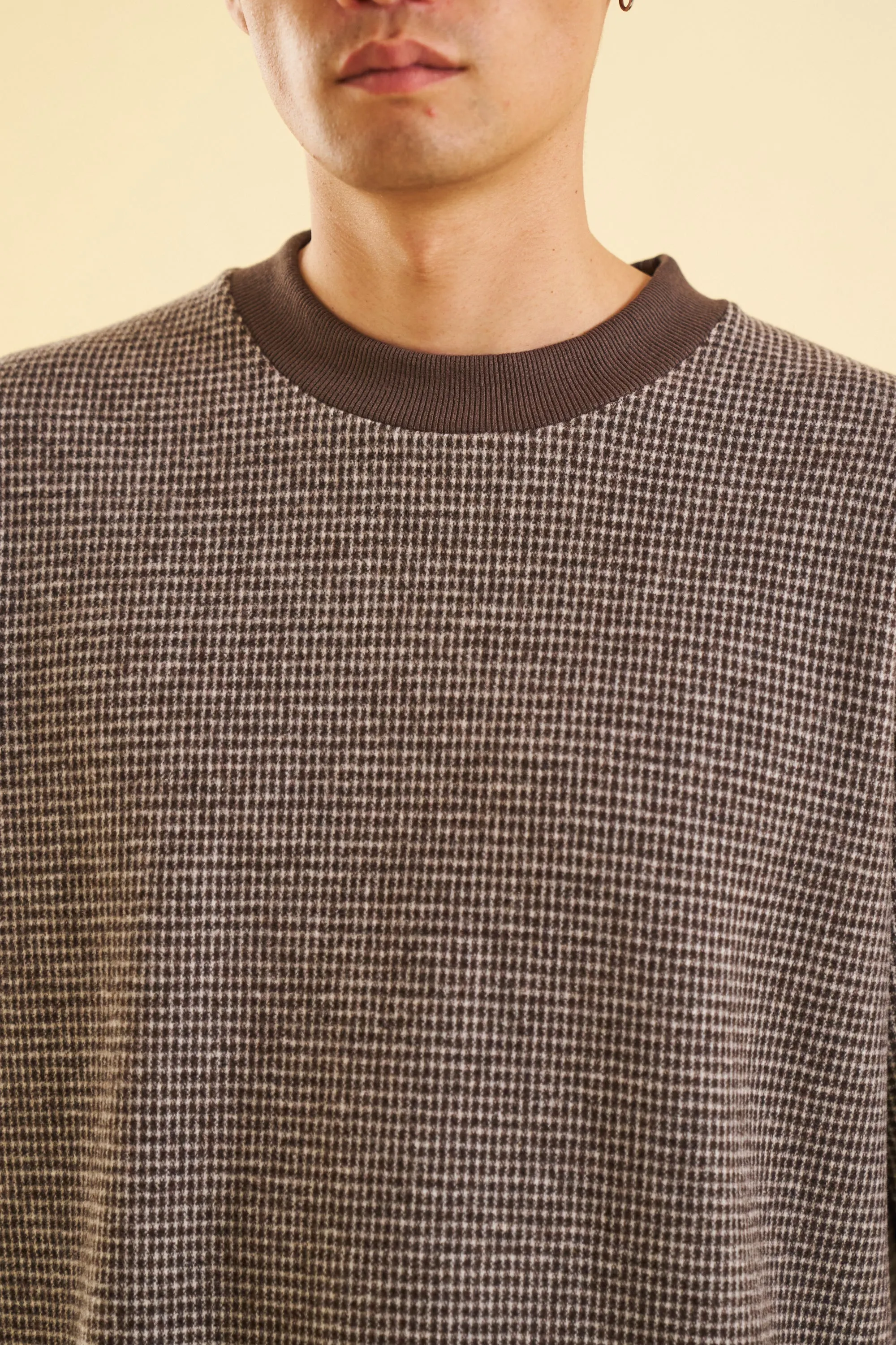 bound Lumber Brown Check Sweater Tee