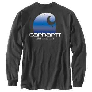 Carhartt Men's Relaxed Fit Heavyweight Pocket "C" Graphic Long Sleeve T-Shirt