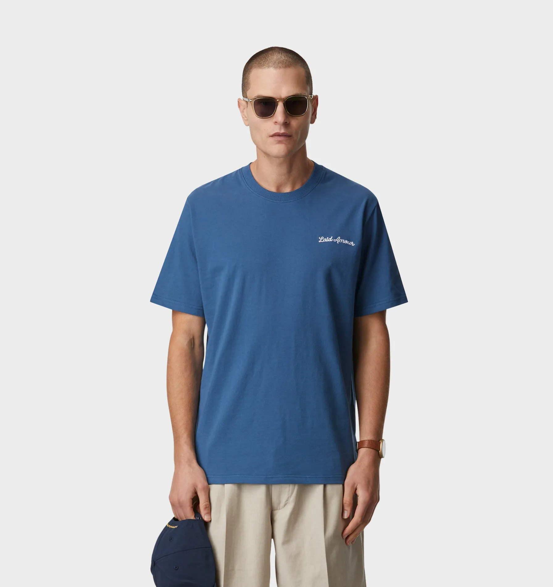 Chainstitch Chester Tee - Washed Cobalt