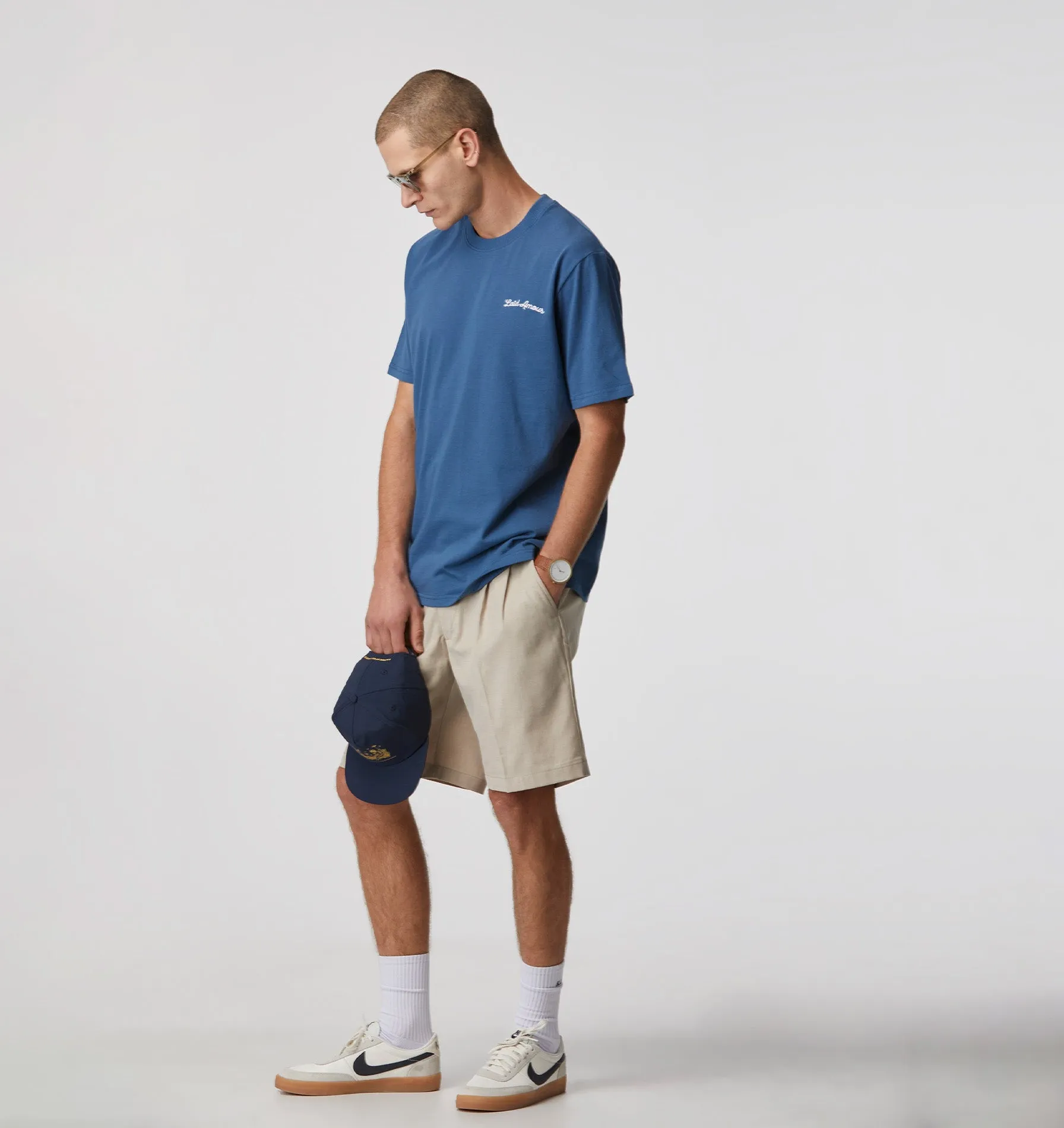 Chainstitch Chester Tee - Washed Cobalt