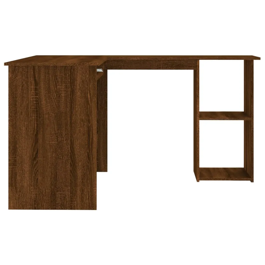 Corner Desk Brown Oak 120x140x75 cm Engineered Wood