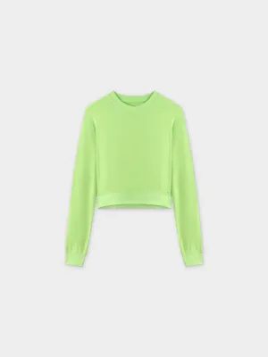 Cropped Tee-Lime Green