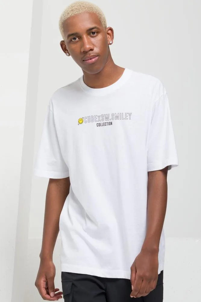 Cube X S.W. Smiley Short Sleeve T-Shirt White