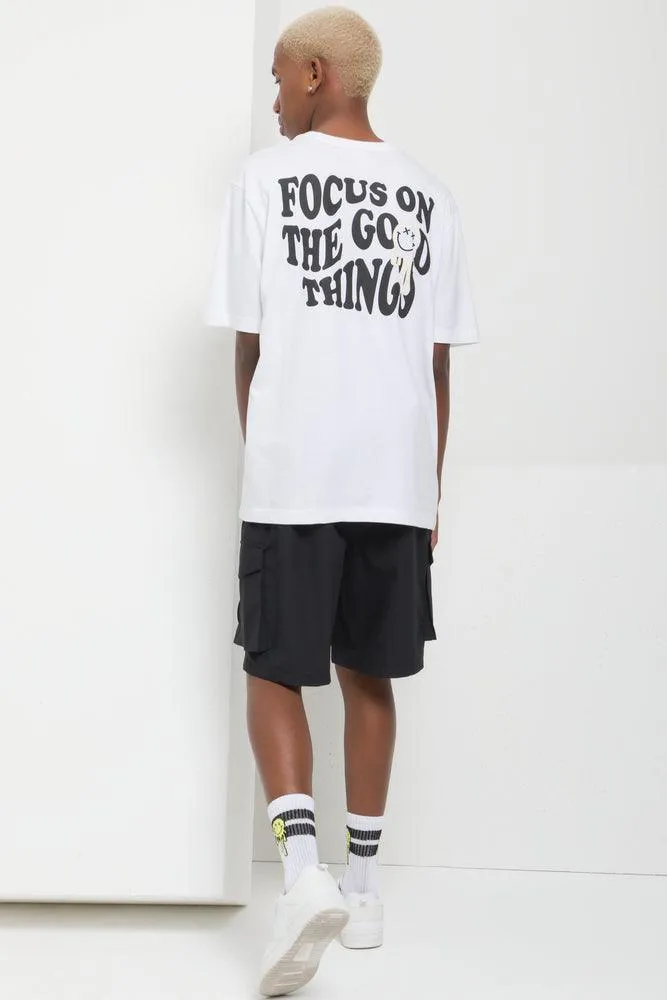 Cube X S.W. Smiley Short Sleeve T-Shirt White