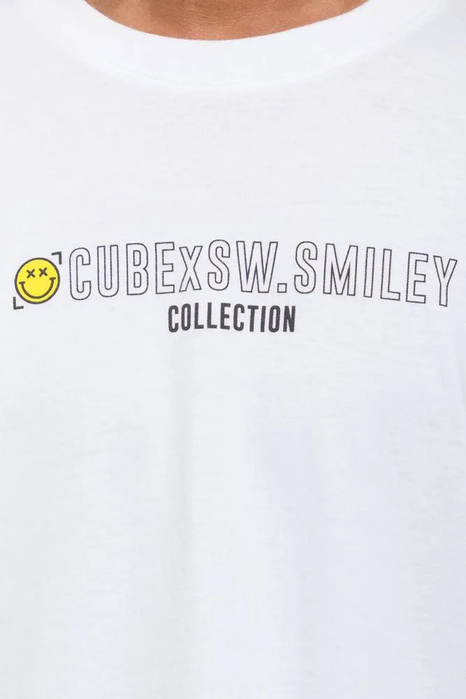 Cube X S.W. Smiley Short Sleeve T-Shirt White