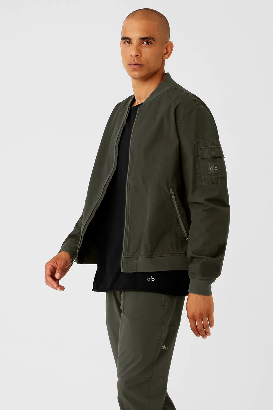 Division Ripstop Bomber Jacket - Stealth Green