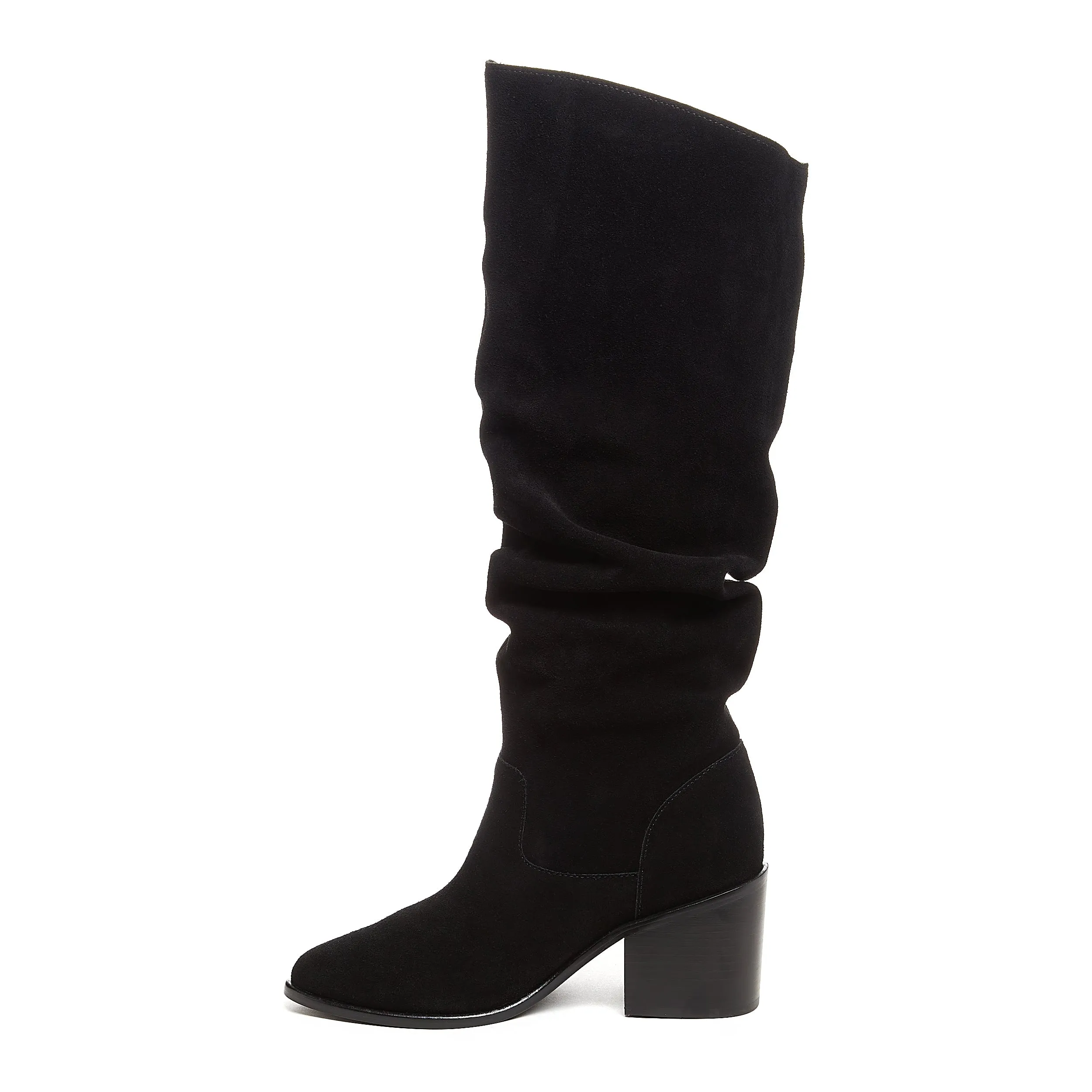 Easton Black Suede Slouchy Boots