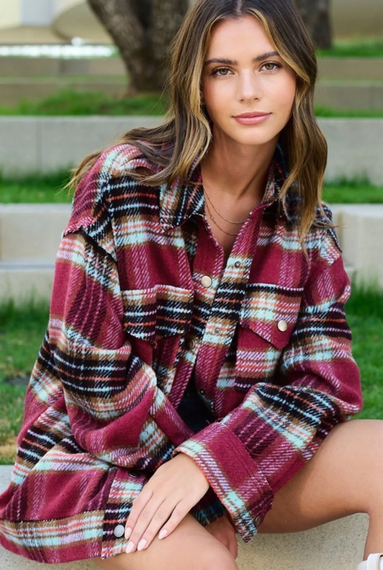 Edgy Plaid Shacket