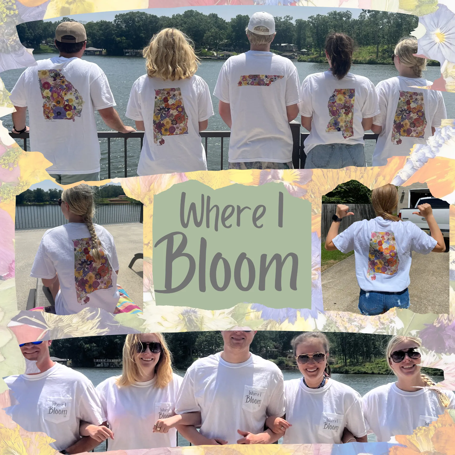 Florida Themed Comfort Colors Tshirt - "Where I Bloom" Collection