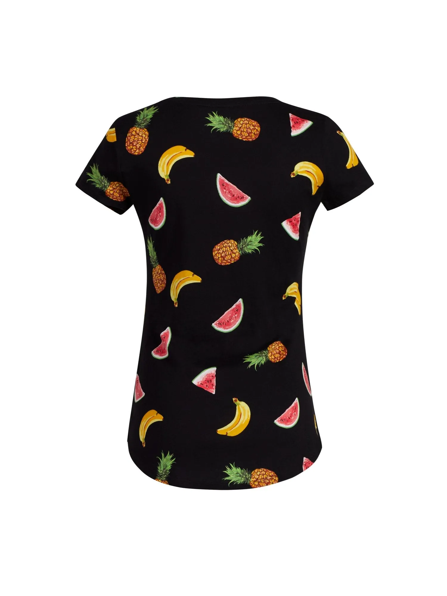 Fruit-Print V-Neck Perfect Tee