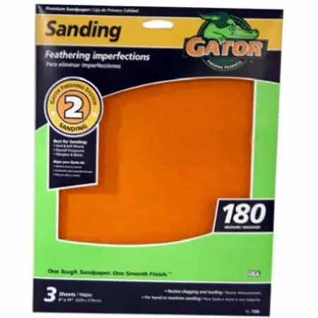 Gator Premium Aluminum Oxide sheets 180 Grit