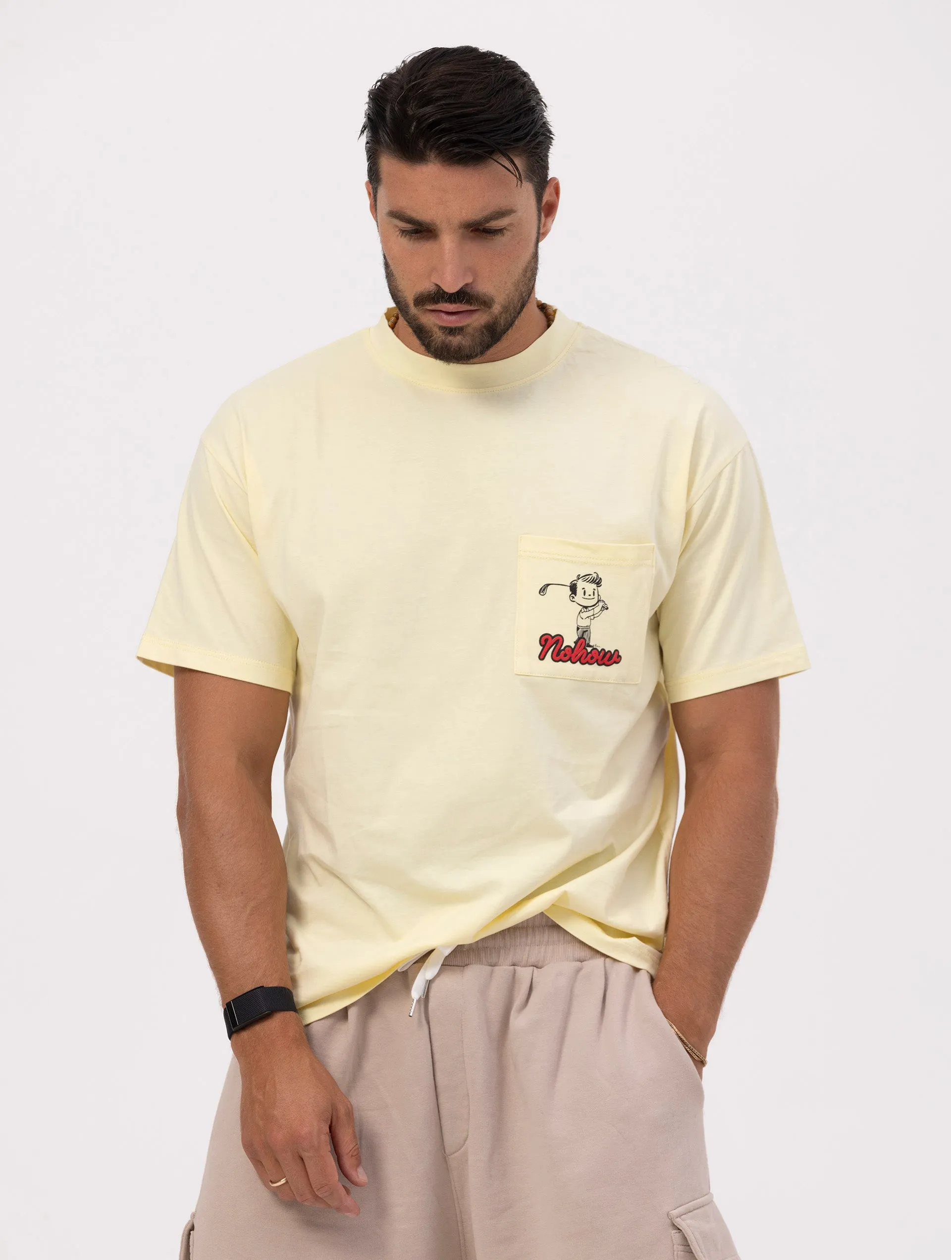 GOLF PRINTED T-SHIRT IN YELLOW