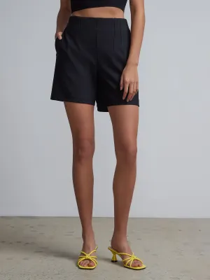 High-Waisted Seamed Shorts