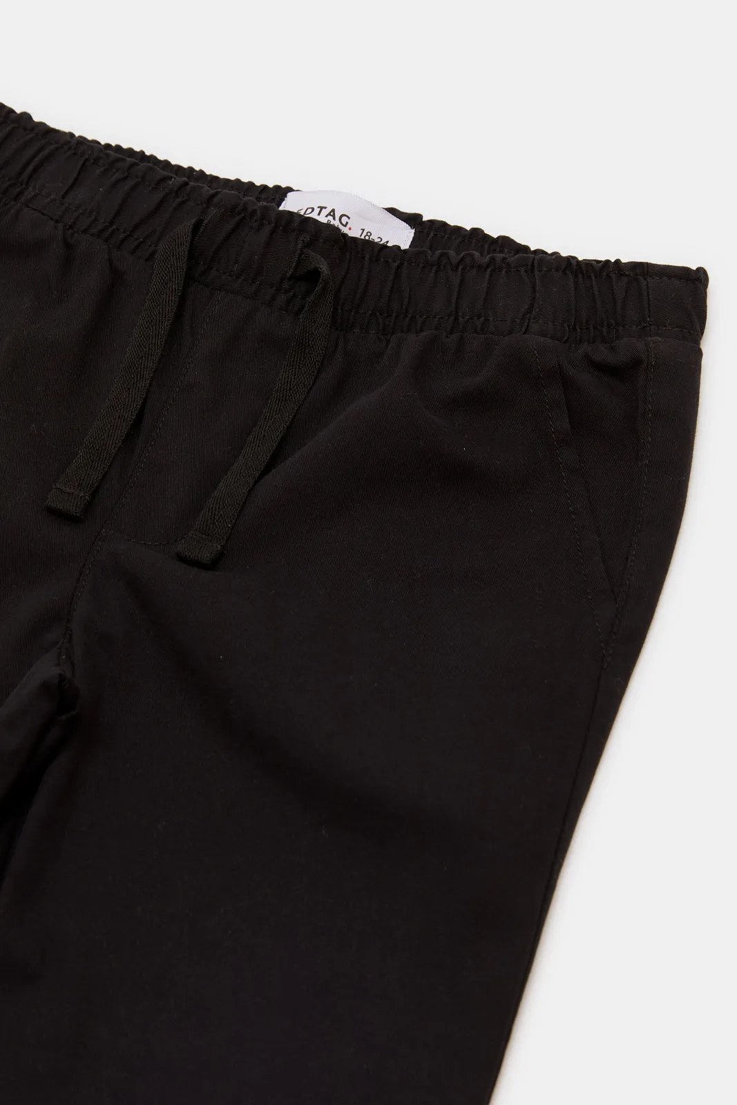 Infant Boys Black Chino Jogger