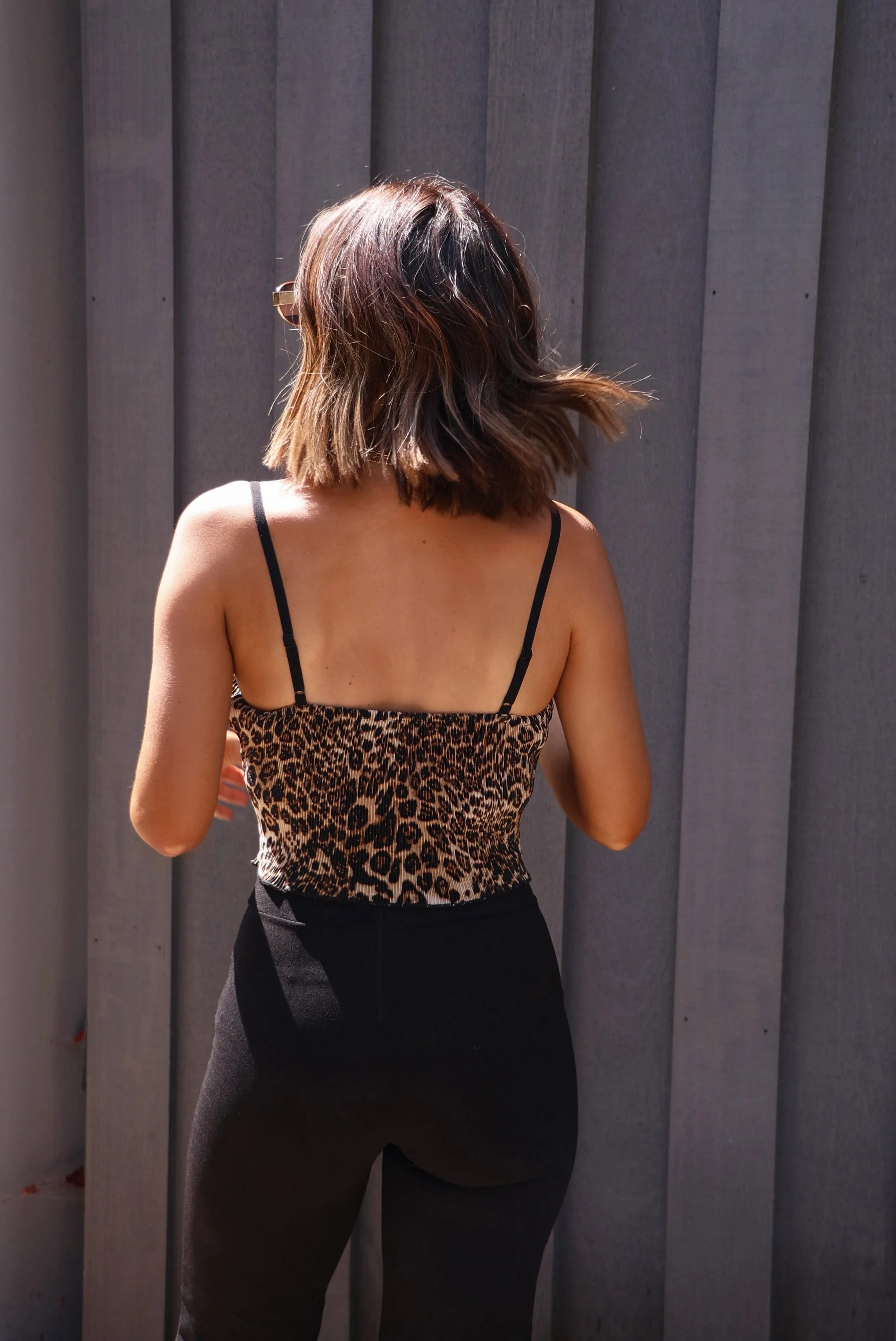 Leopard Plisse Tank