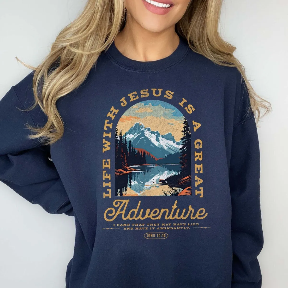 Life with Jesus is a Great Adventure Crew Sweatshirt