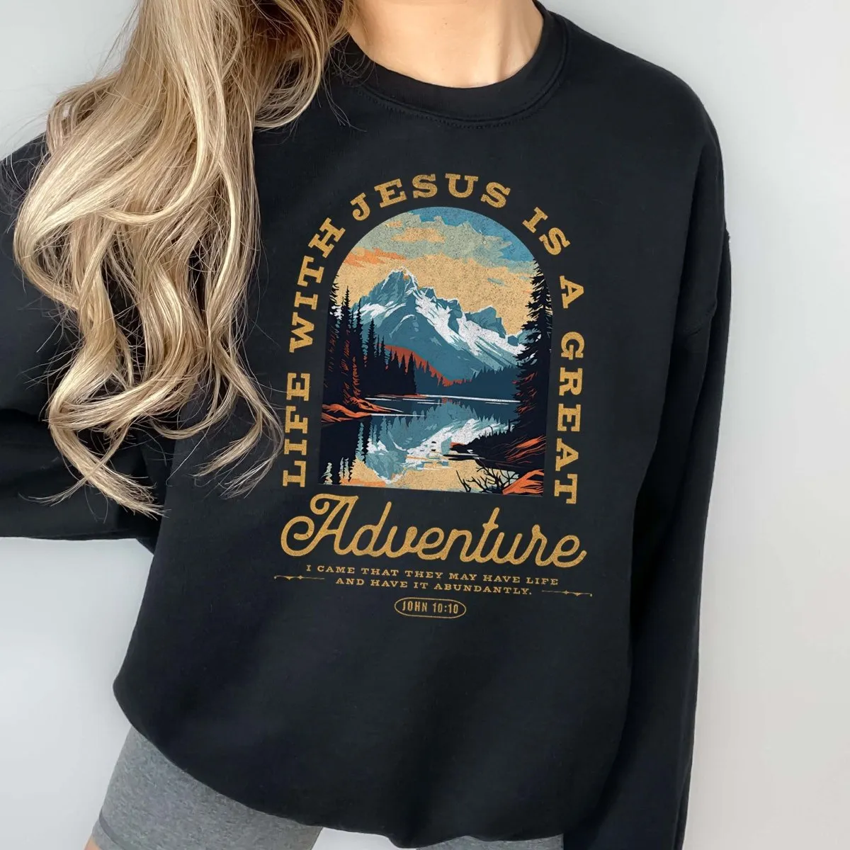 Life with Jesus is a Great Adventure Crew Sweatshirt