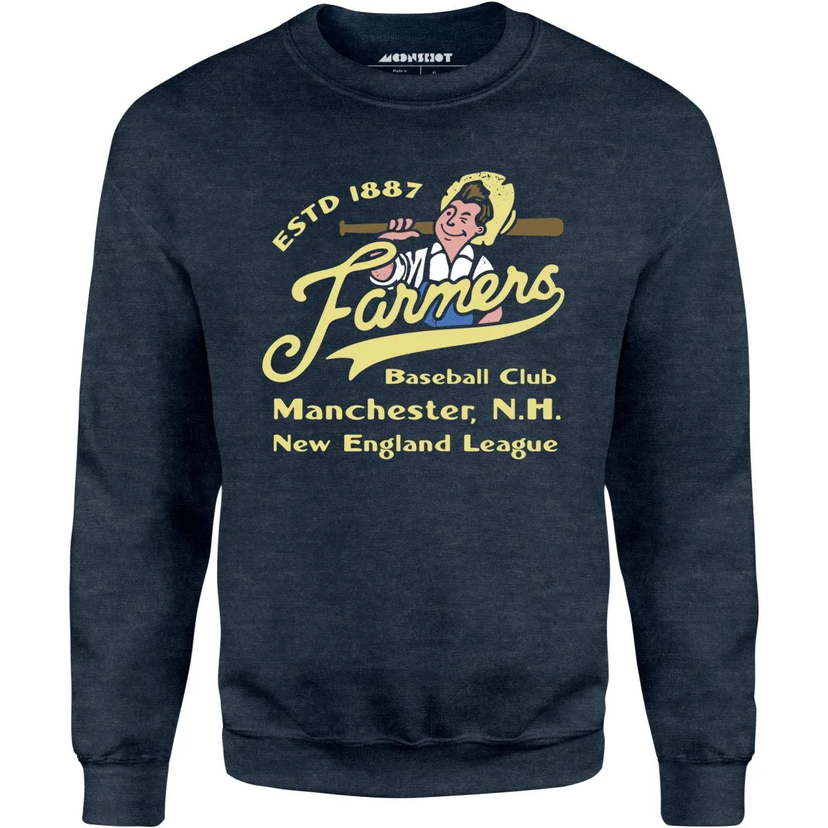 Manchester Farmers - New Hampshire - Vintage Defunct Baseball Teams - Unisex Sweatshirt