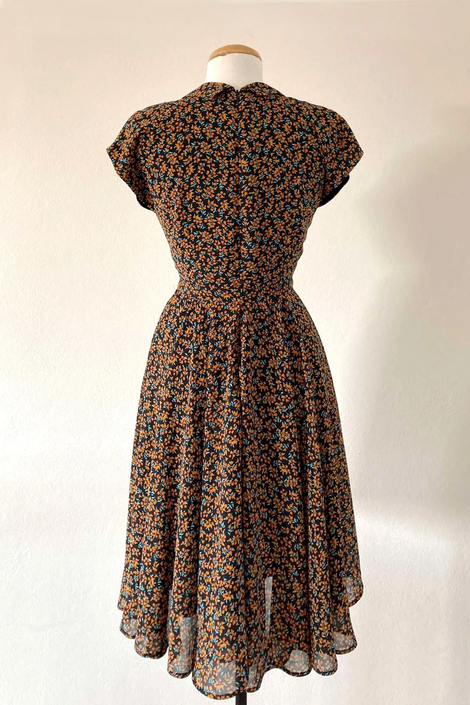 Manette Orange Petit Floral Dress