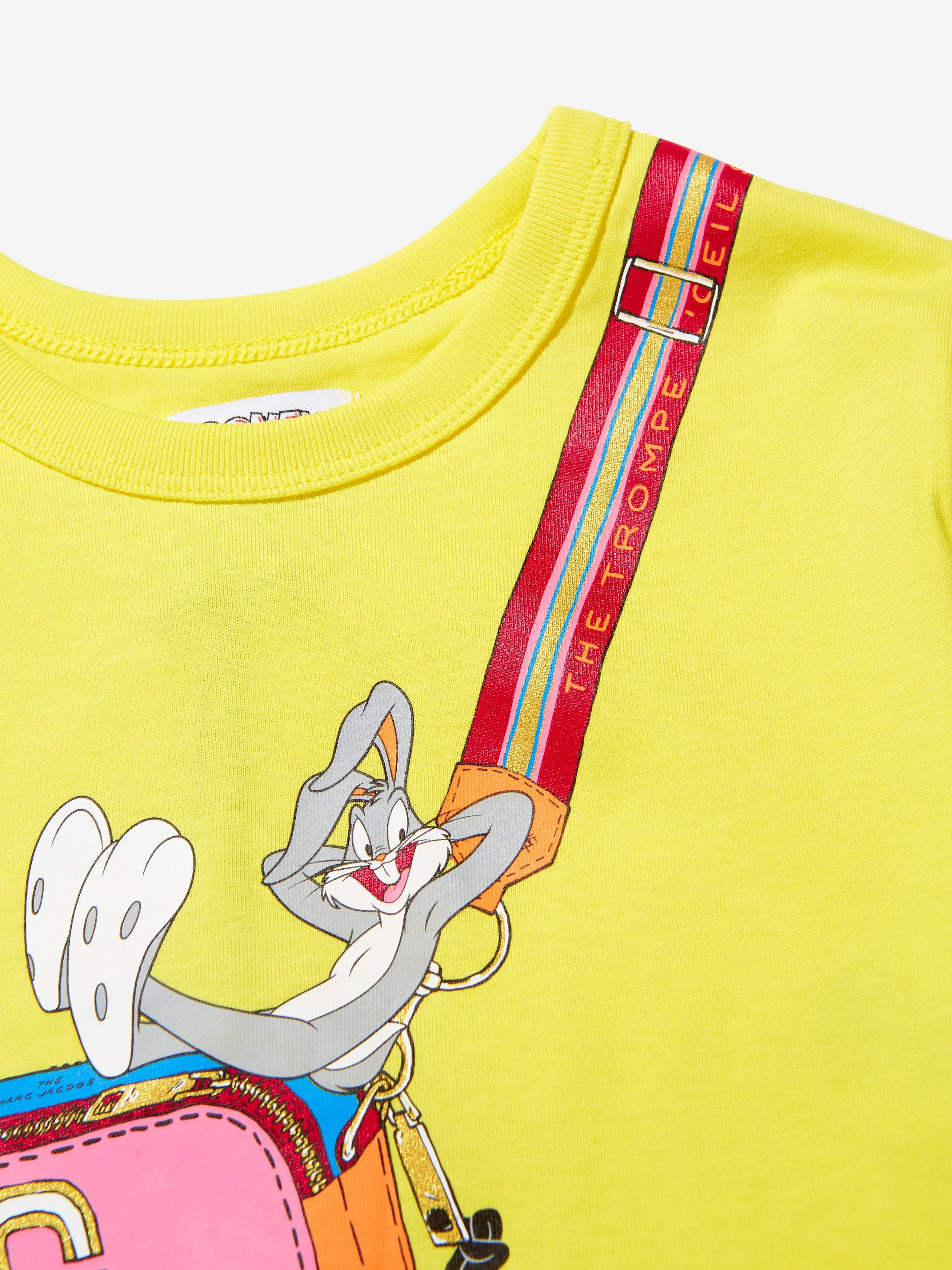 MARC JACOBS Girls Looney Tunes Cropped T-Shirt in Yellow