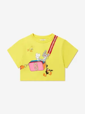 MARC JACOBS Girls Looney Tunes Cropped T-Shirt in Yellow