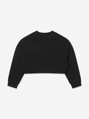 MM6 Maison Margiela Kids Cropped Logo Sweatshirt