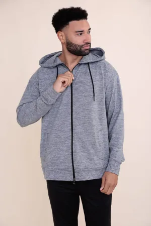 Mono B Mens Melange Zip-Up Hoodie Jacket (MTA0816)