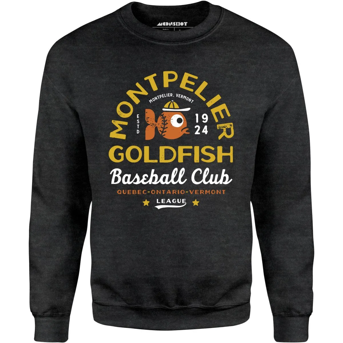 Montpelier Goldfish - Vermont - Vintage Defunct Baseball Teams - Unisex Sweatshirt