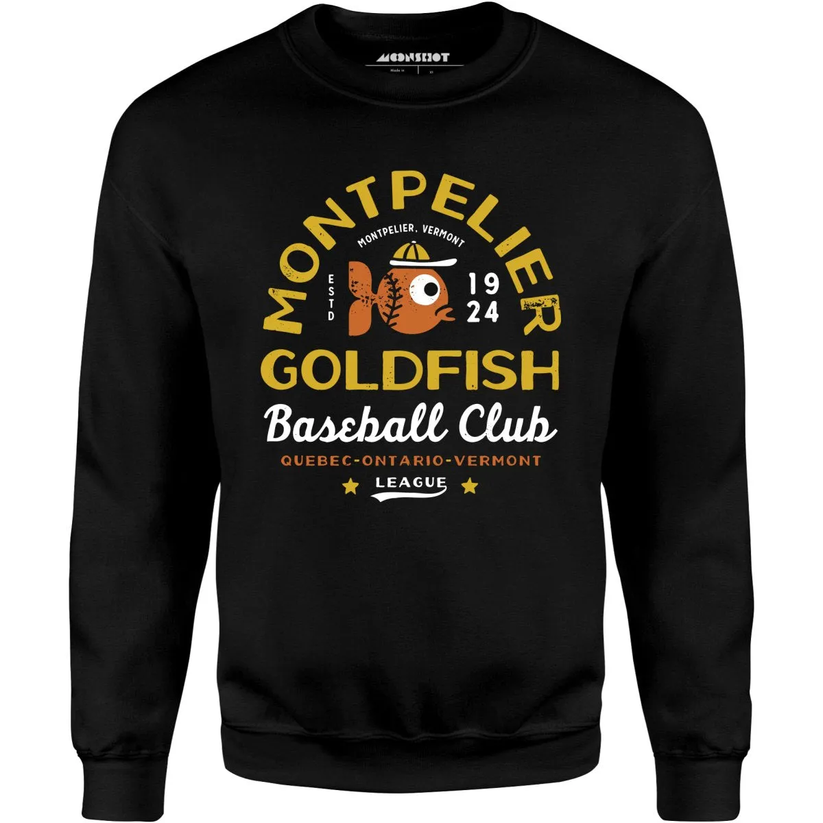 Montpelier Goldfish - Vermont - Vintage Defunct Baseball Teams - Unisex Sweatshirt