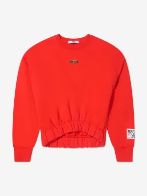 MSGM Girls Cropped Logo Sweatshirt