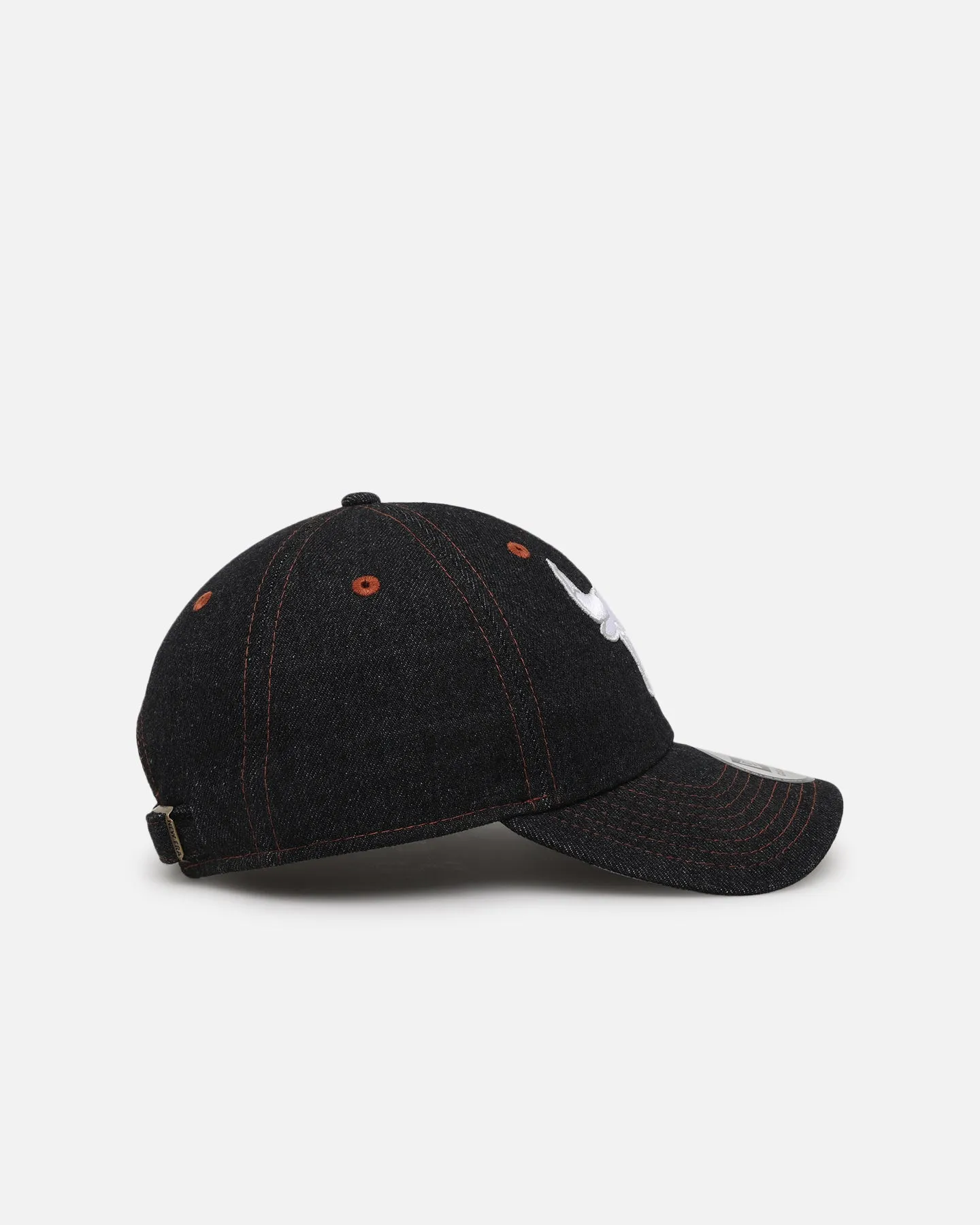 New Era Chicago Bulls "Black Denim" Classic Casual Strapback Black Denim/Rust Contrast