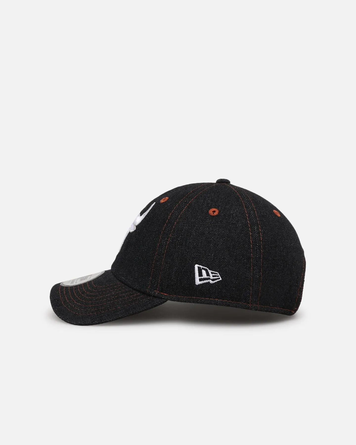 New Era Chicago Bulls "Black Denim" Classic Casual Strapback Black Denim/Rust Contrast