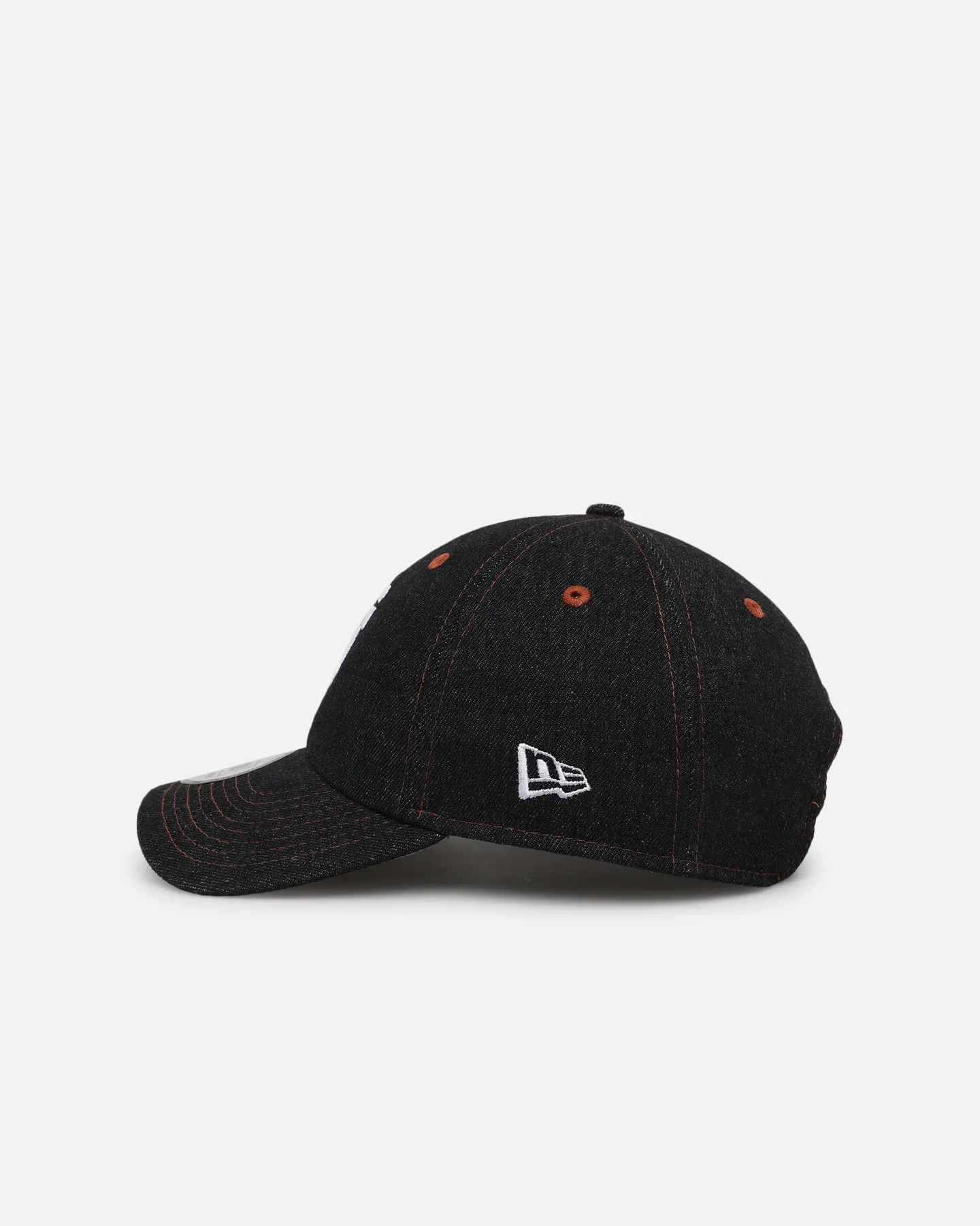 New Era San Francisco Giants "Black Denim" Classic Casual Strapback Black Denim/Rust Contrast