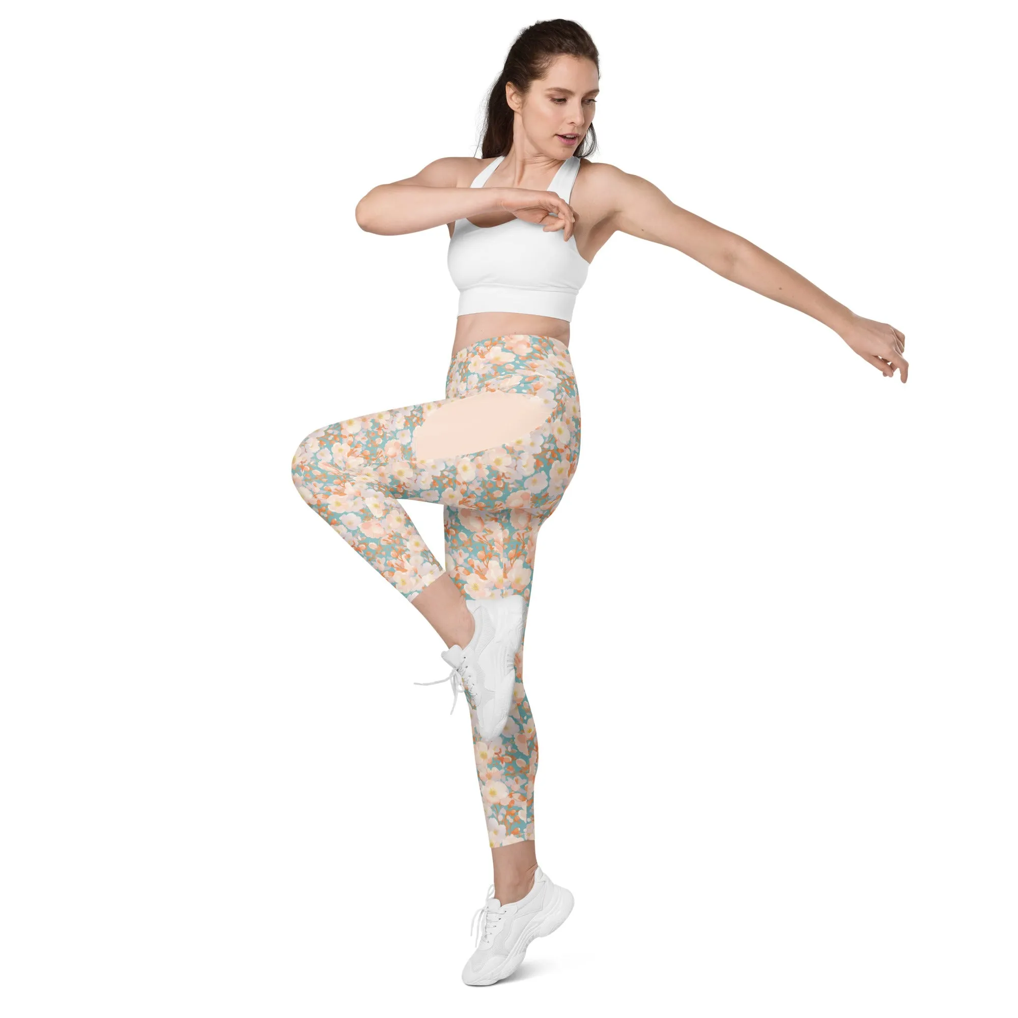 Orange Blossom- Leggings with pockets