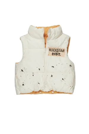 Paigy Ivory Puffer Vest