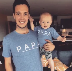 Papa Matchy Tee | Blue