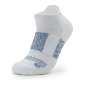 Q-FLOW™ WHITE/DUSTY BLUE ARCH COMPRESSION SOCKS