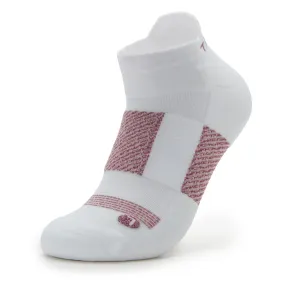 Q-FLOW™ WHITE/DUSTY PINK ARCH COMPRESSION SOCKS