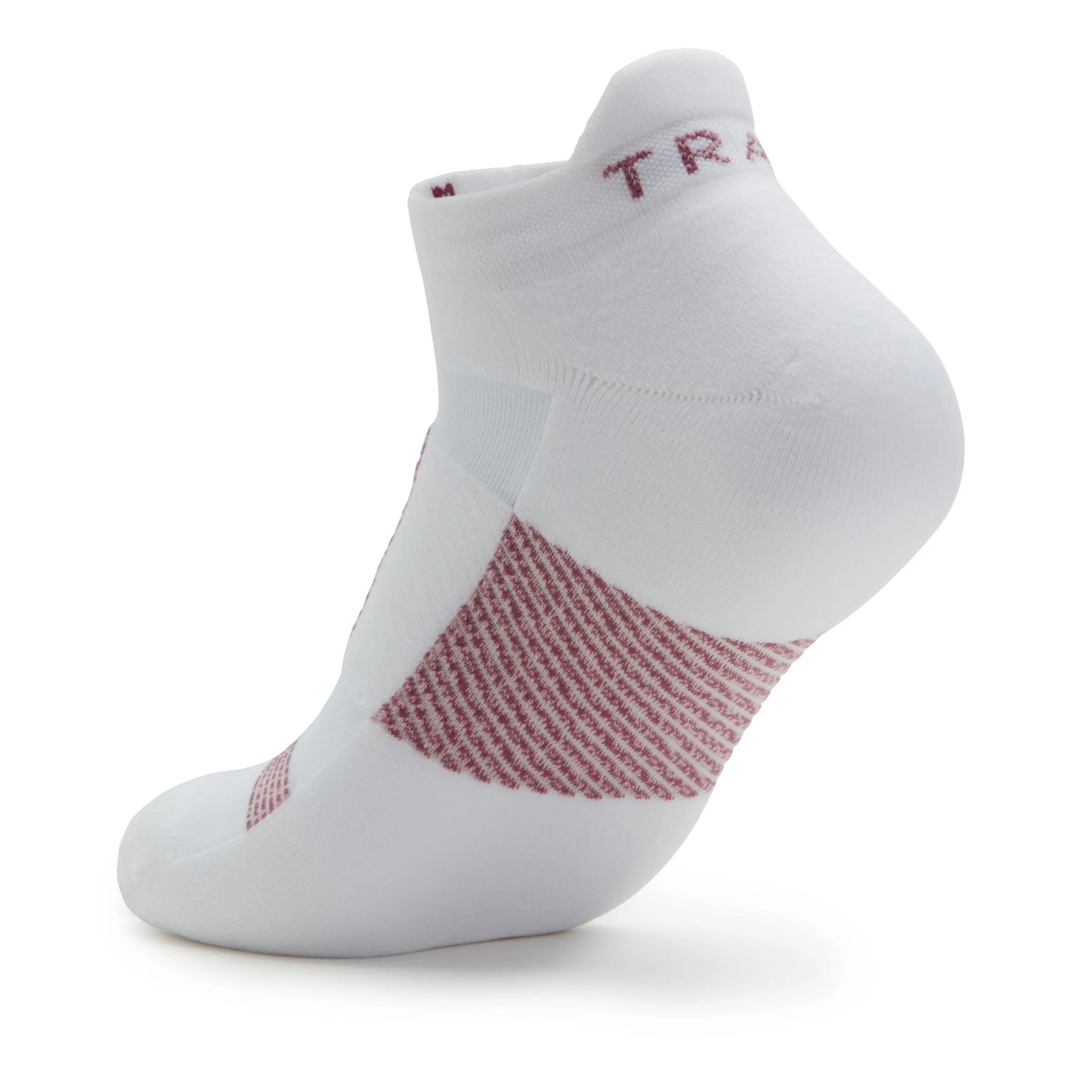 Q-FLOW™ WHITE/DUSTY PINK ARCH COMPRESSION SOCKS