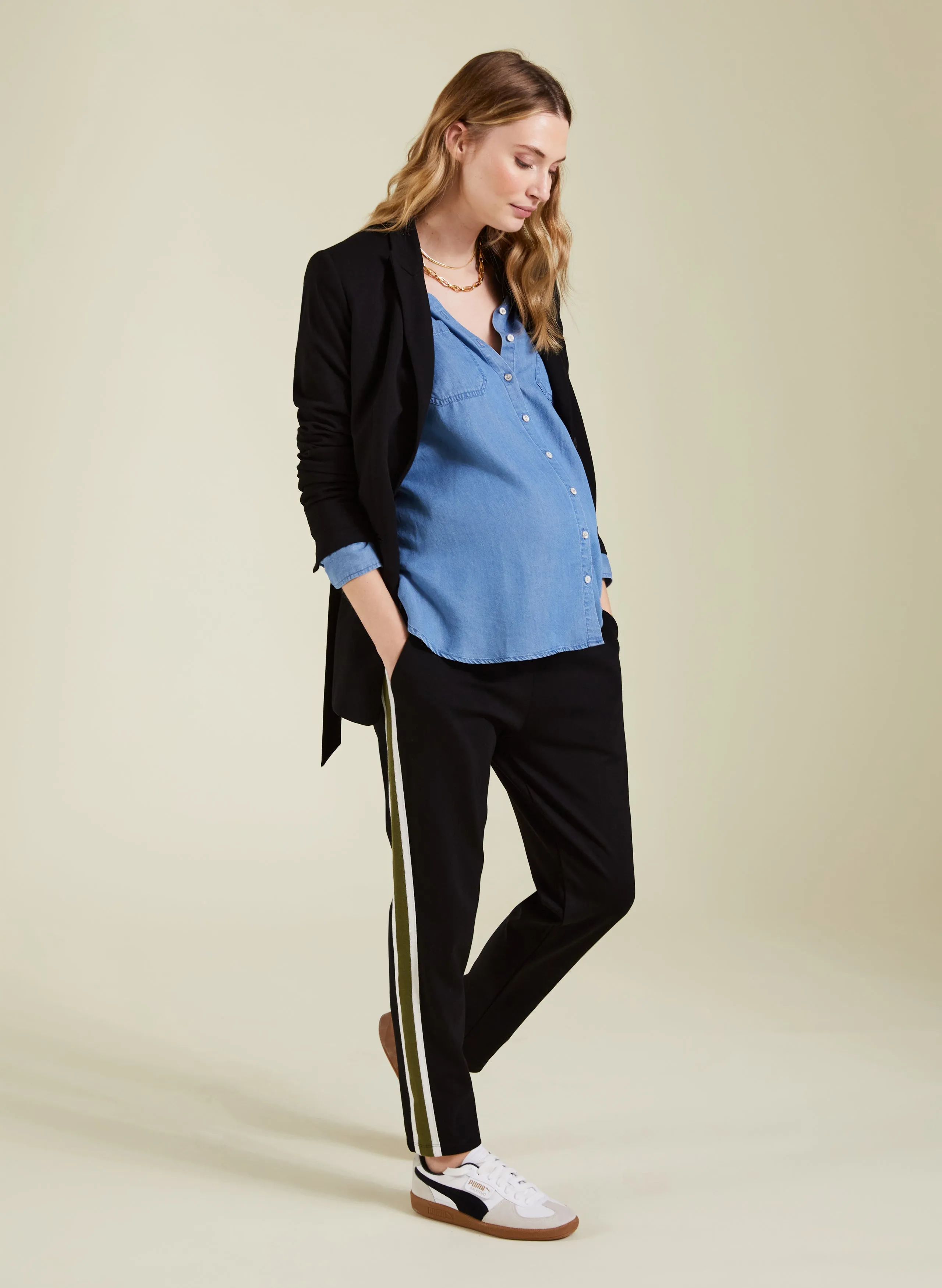 Raffa Chambray Maternity Shirt with Tencel™