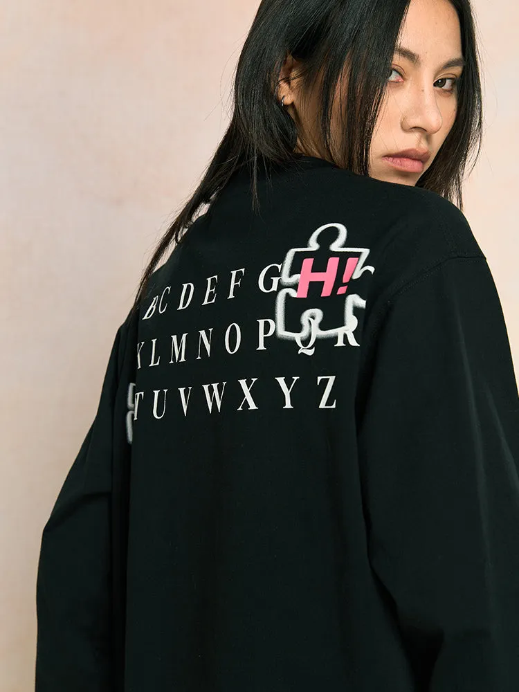 Relaxed Fit "Hello Saturday" Graphic Long Sleeve Tee