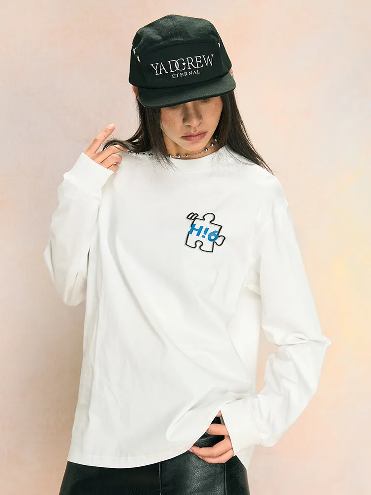 Relaxed Fit "Hello Saturday" Graphic Long Sleeve Tee