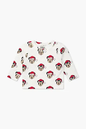 SALE - Long Sleeve Crewneck Tee_Christmas Mickey   Minnie Mouse