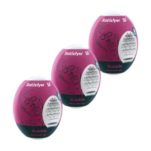 Satisfyer Masturbator Eggs - Bubble 3 Pack - Set of 3 Stroker Sleeves