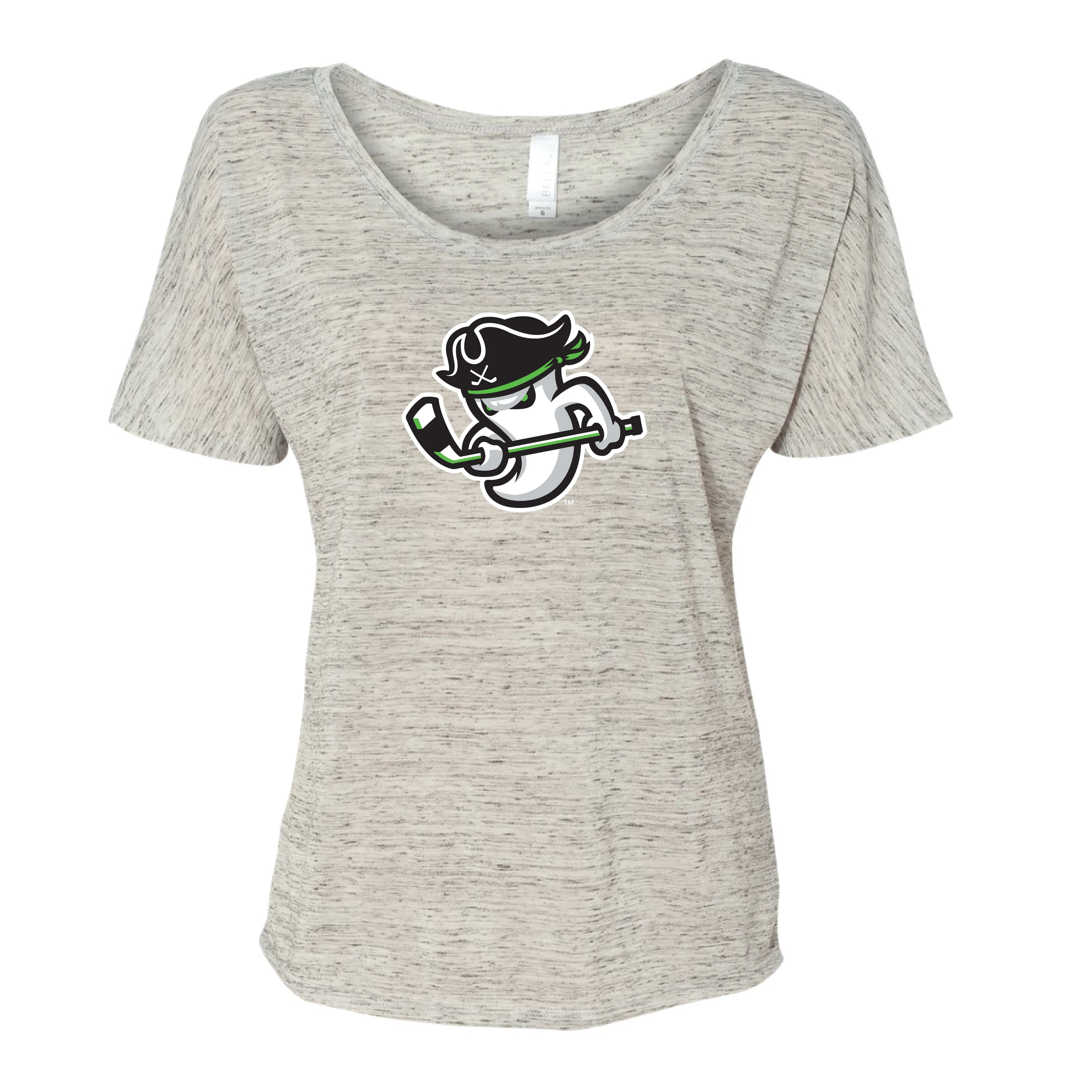 Savannah Ghost Pirates Women's White Marble Slouchy T-Shirt