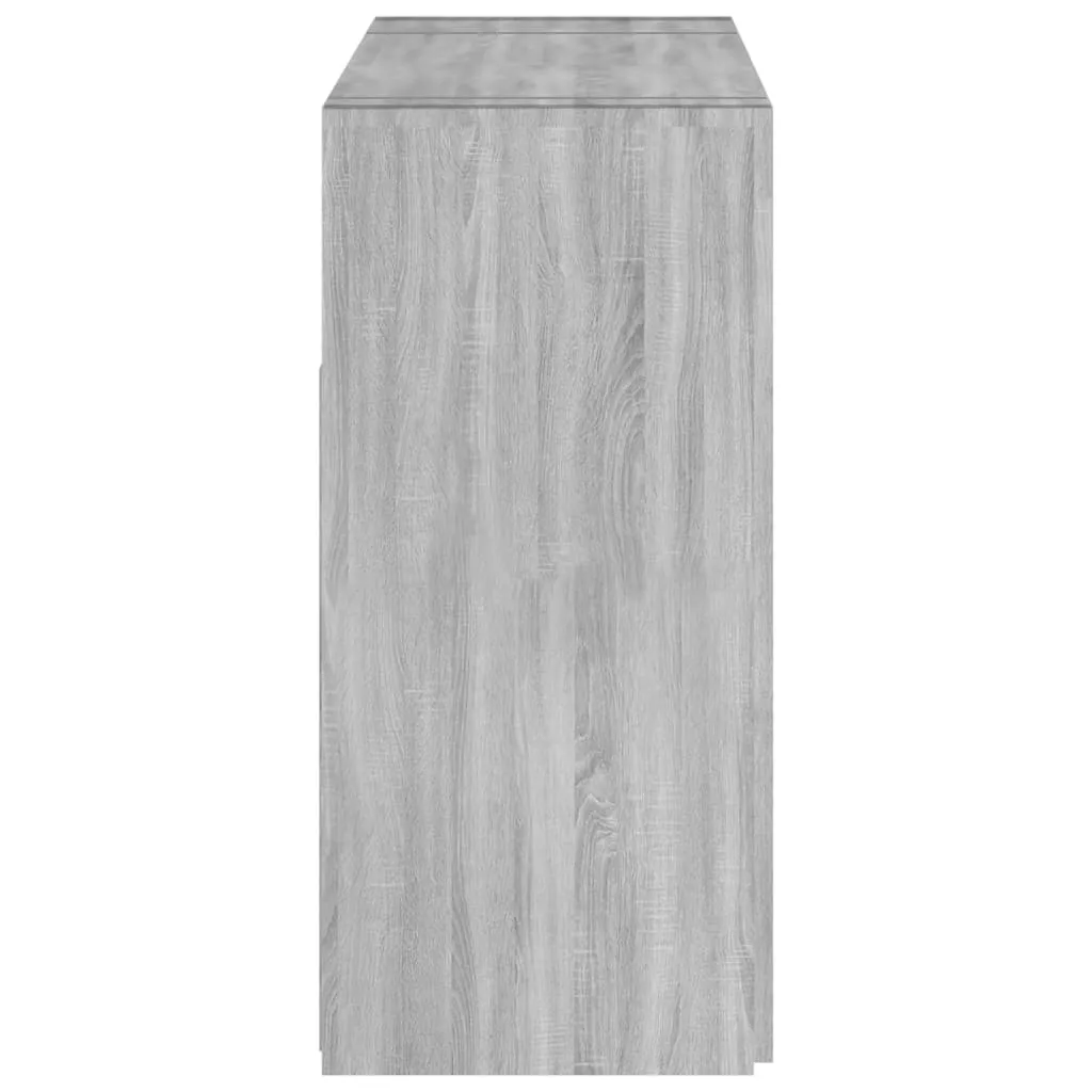 Sideboard with LED Lights Grey Sonoma 115.5x30x75 cm