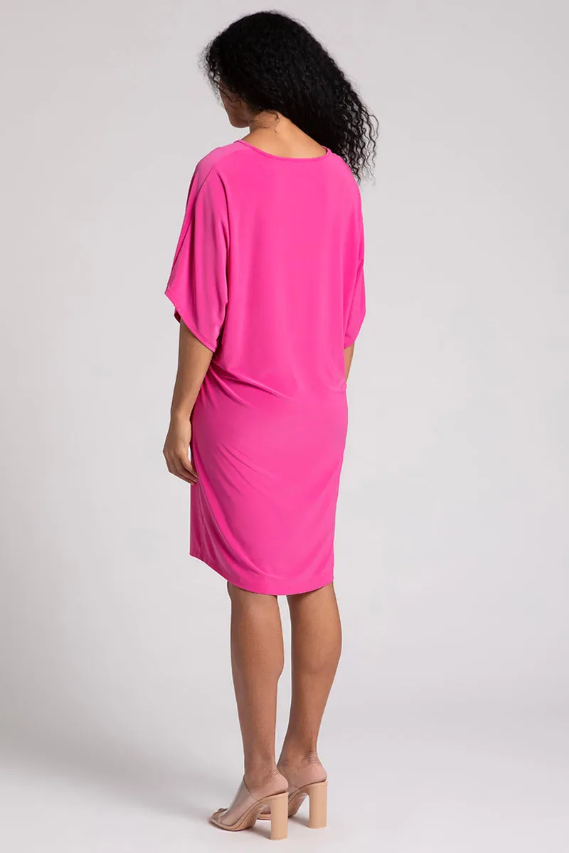 Slouchy V-Neck Dress with Tie | Peony